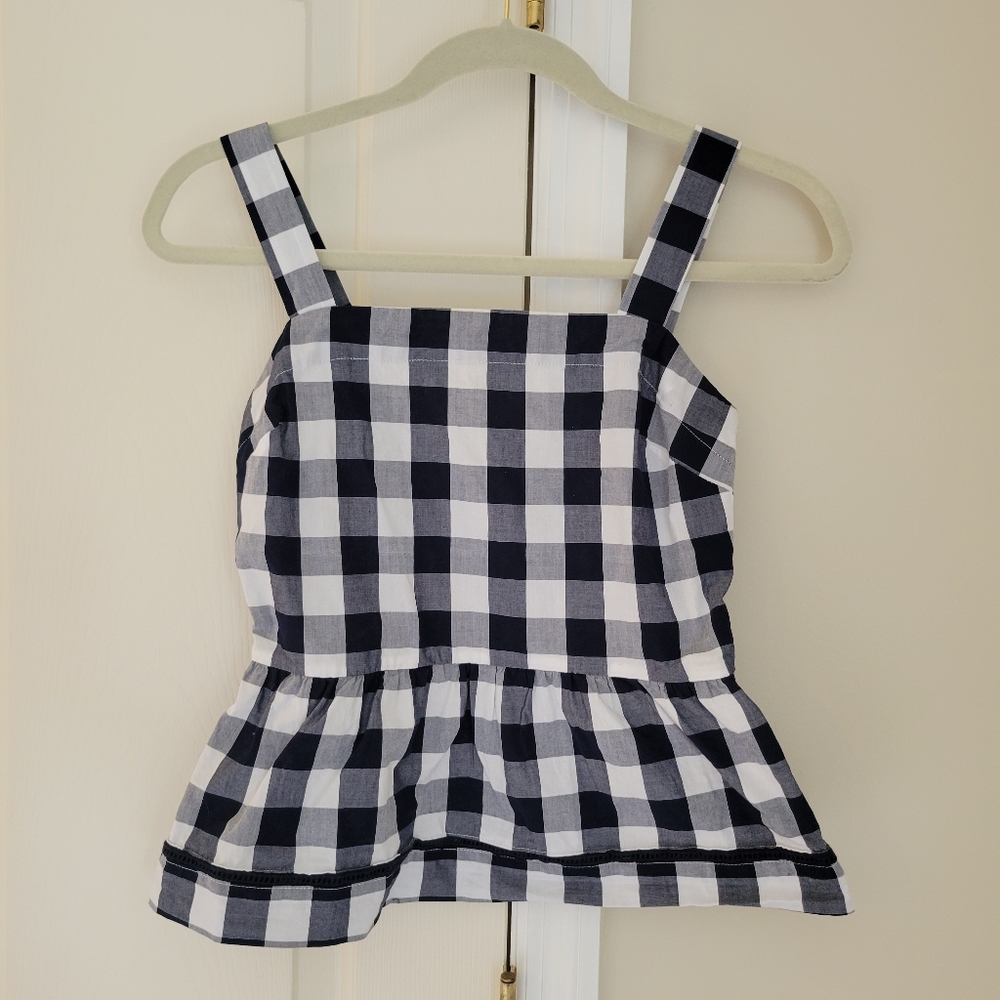 Peplum gingham top
